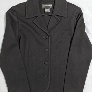 Andrea Jovine black wool blazer jacket size M